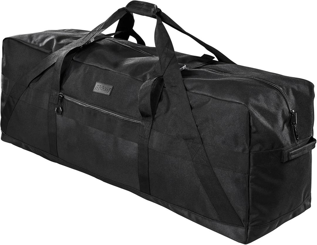 Fitdom 123L 42" Heavy Duty Extra Large Duffle with Upgrade Zipper, Durable & Water Resistant. Perfect as Camping Bag Travel Storage Tent Storage Sports Equipment Bag For Coaches & More