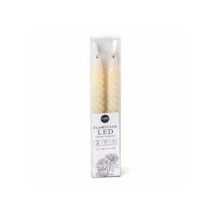 Core Taper LED Twisted Cream 2PK