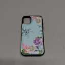 LETO for iPhone 12 Mini Pro Case,iPhone 12 Mini Case,Flip Folio Leather Wallet Cover with Fashion Flower Designs for Girls Women,Card Slots Kickstand Protective Phone Shell Green Floral Garden