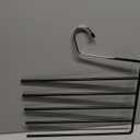 Nature Smile Pants Hangers 3pack, Heavy Duty Multi Layers Space Saving Slack Hangers,Non Slip 5 Tier Open-Ended Pants Hanger Closet Storage Organizer for Garden Flags Trousers Jeans Scarf