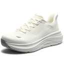 Vilanva Women's Slip On Walking Shoes White Cushion Comfortable Running Tennis Shoes Non-Slip Workout Gym Athletic Breathable Fashion Sneakers Size 7.5