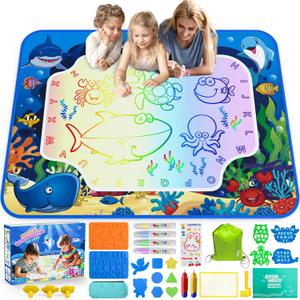 Water Doodle Mat for Kids 32x40 Inch, Mess Free Coloring Mat Educational Toy for 3 4 5 6 7 8 Years Old Girls & Boys, Neon Color Mat Doodle Board Writing Drawing Toys Holiday Christmas Birthday Gifts Water Doodle Mat for Kids 32x40 Inch, Mess Free Coloring Mat Educational Toy for 3 4 5 6 7 8 Years Old Girls & Boys, Neon Color Mat Doodle Board Writing Drawing Toys Holiday Christmas Birthday Gifts