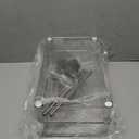 Betoveren 2 Tier Utility Rolling Cart Storage Organizer with Wheels Under Desk Mobile Bathroom Cart Organizer for Office Bathroom Home Kitchen Organization Transparent (Width 8.85 Inches)