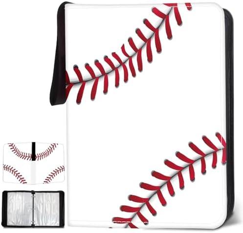 Wazzio 900 Pocket Baseball Trading Card Binder, Trading Card Storage Album with 50 Durable 9-Pocket Pages, Double Sided Pocket Zipper Binder for Christmas Thanksgiving Birthday
