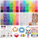 Pony Beads for Bracelets, Funtopia 4026 Pcs 72 Colors Multi-Types Kandi Beads with 10 Kandi Cuff Designs, Friendship Bracelet Making Kit with Assorted Letter Bead for Jewelry Making and DIY Crafts
