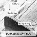 5x7 Area Rugs for Living Room, Bedroom, Playroom, Dining Room, Office - Machine Washable, Neutral Grey, Soft Boho Carpet