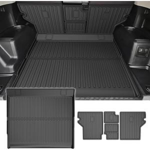 TTX LIGHTING Cargo Mat and Backrest Mats Compatible with Toyota 4Runner 2010-2024 Back Seat Protector Replacement for Toyota 4Runner 5 Seater Accessories (Not Fit Sliding Tray)