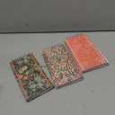 The Gifted Stationary Skinny Notebook Set - 3-Pack Spiral Top Notepads, Hard Cover (8.4 x 3.75 in, 100 Sheets/200 Pages) - William Morris Inspired - Portable Long Thin Notebook for Lists & Notes