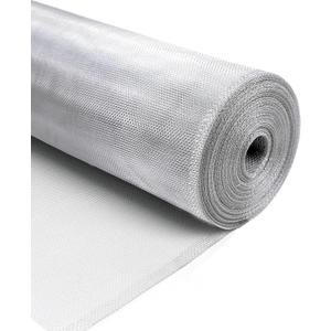 FOREHOGAR Aluminium Window Screen Mesh, 3'x100' Replacement Mosquito Net Roll for Sliding Door Repair, Insect Screening Proof for Patio, Porch, Balcony, Durable Resistant House DIY, Silver
