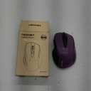 TECKNET Wireless Mouse, 2.4G Ergonomic Optical Mouse, Computer Mouse for Laptop, PC, Computer, Chromebook, Notebook, 6 Buttons, 24 Months Battery Life, 2600 DPI, 5 Adjustment Levels (Purple)