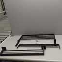 BOZWELL Bathroom Lavatory Towel Rack with Two Towel Bars,24-Inch Towel Shelf with Towel Bar, Towel Holder 1011-GR-60 (Modern Gray Finish)