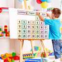 10 x 89pcs Classroom Monthly Calendar Pocket Chart Cards for Classroom Homeschool Needs