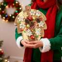 Pine Cones Charcuterie Boards Wooden Funny Cutting Board 12.6 x 15.7inch Acacia Wood Boards Cute Serving Tray for Fruit Bread Salad Vegetables Snack Dessert