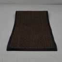 Smiry Front Door Mat Outside Entrance, Heavy Duty Sturdy Natural Rubber Doormat, Trap Dirt and Moisture, Easy Clean Low Profile Mats for Indoor Outdoor Entry, Irregular Triangle (29.5x17, Brown)