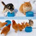 Heated Water Bowl for Dog Cat, Outdoor Warming Animals Bowl with Chew Resistant Power Cord, Waterproof Heat Pet Bowl Smart Uniform Heating in Winter Antifreeze for Chicken Duck,108 fl oz