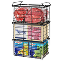 iSPECLE Deep Freezer Organizer Bins for 10 to 20 Cu.Ft, 4 Pack Stackable & Hanging Baskets, Expandable Metal Wire Storage System, Fits 17.5"22.6" Width, Chest Freezer Only, White