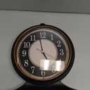 AYRELY Vintage Desk Clock Silent-Non-Ticking 10-inch dial Table Clock,Retro Mantel Clocks and Easy to Read for Living Room, Bedroom, Shelf Decoration, Fireplace, Farmhouse Decor (Black)
