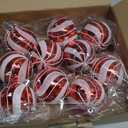 Haull 10 Pcs Christmas Ball Ornaments 2.4 Inch Glittering Hanging Ornament Xmas Baubles Round Candy Decorations for Christmas Tree Home Party Decoration(Red, White)