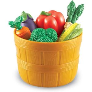 Learning Resources New Sprouts Bushel of Veggies - 10 Pieces, Ages 18+ Months, Play Food for Toddlers, Pretend Play Toys, Veggies for Kids