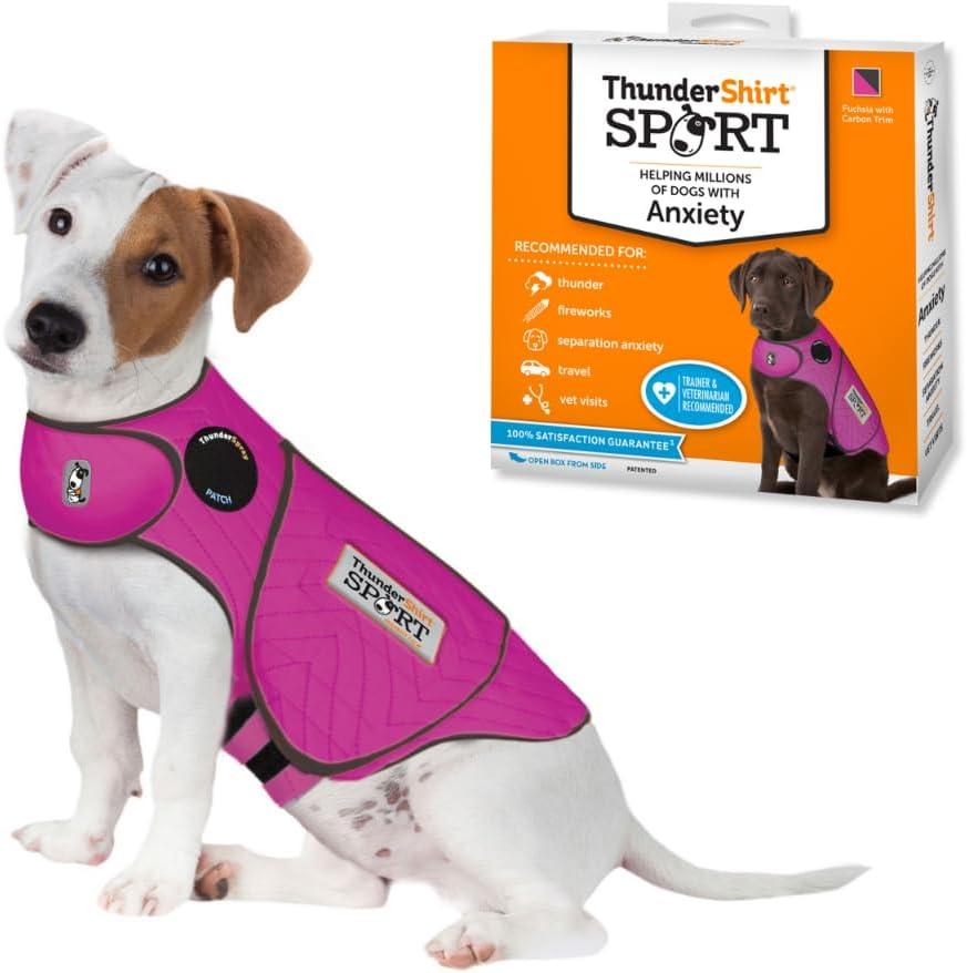 ThunderShirt for Dogs, Small, Fuchsia Sport - Dog Anxiety Relief Calming Vest Small
