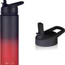 24 oz water bottle and straw lid