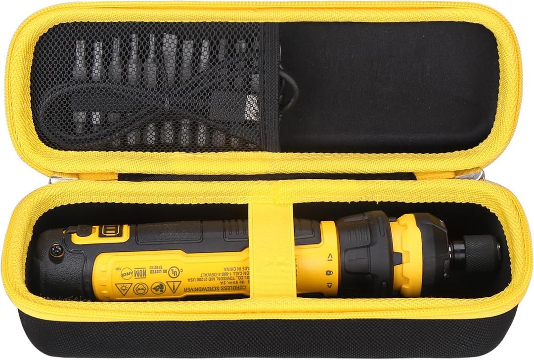 Case for DEWALT Cordless Screwdriver with FLEXDRIVE Control and Screwdriving Bits DWHT66719 - Travel Protective Carrying Storage Bag (Black)