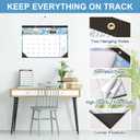 24 Month Desk Calendar 2026-2027, Runs from January 2026 to December 2027, Large 17"x12" Desktop/Wall Monthly Calendar, 2 Year Academic Calendar with Note & To Do for Home, School or office