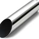 MONOKING 4 Inch Inlet 8 Inch Outlet Diesel Exhaust Stack, 36" Long Polished Stainless Steel Miter Cut Smoker Exhaust Tip for Diesel Truck, Universal Fit