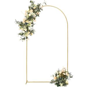 Vincidern 7.2 ft Balloon Arch Backdrop Stand Gold, Wedding Arch for Birthday Party, Bridal Baby Showers, Wedding Ceremony Arch Frame Metal (7.2FT*3.9FT)