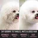 Tauro Pro Line Deshedding Slicker Brush for Dogs & Cats, Soft Pins for Gentle Dematting & Detangling, Grooming Tool for Long & Dense Coats, Ideal for German Shepherds, Non-Slip, Pink, Small Size (S)