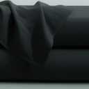 Flat Sheets 2 Pack - Hotel Quality Flat Bed Sheets - Brushed Microfiber - Ultra Soft & Breathable - Wrinkle-Free - Easy Care - Flat Sheets Only (Black, King-2Pack)