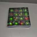 Christmas Decorations Ornaments for Tree - 16Pcs 2.4Inch Red and Green Glittering Hanging Ball Ornaments for Home Indoor Holiday Party Decor