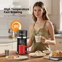 Horavie Small Single Serve Coffee Maker for K Cup and Grounds, Fast Brew One Cup Coffee Machine with One Button, 6 to 12 oz. Brew Sizes, Perfect for Home and Travel, Black