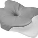 Neck Pillow: relieves Pain Two Height Options Cooling Memory Foam Orthopedic Bed Pillow. (Gray)