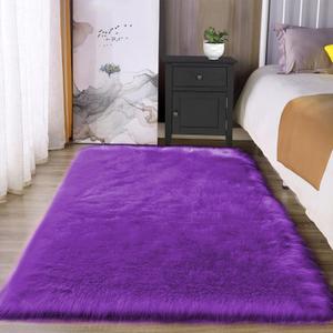 Latepis Small Area Rug - 3x4 Purple Faux Fur Fluffy Carpet Shag Rug for Living Room & Bedroom