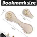 ABTOLS Magnetic Leather Initial Bookmarks, Vintage Initial ID Identification Book Marker Clip Gift Beige Capital Letter Book Markers for Book Lover Avid Readers (M)