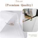 DRESSMAKER 2 Pack Waterproof Faux Linen Tablecloths - White Table Cloth Rectangle 60x102 Inches, Fits 6ft Table for Weddings, Buffets, Parties & Dining