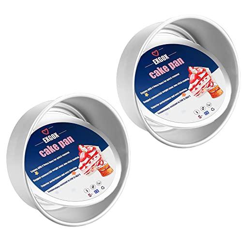 EXGOX 1 Pack 4-Inch Non-Stick Deep Aluminum Round Cake Pan with Removable Bottom for Wedding/Birthday/Christmas Cake Baking Round Cake Tin Set with Loose Base (4 inch)