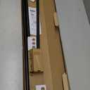 TONIAL Bay Window Curtain Rods, 36 to 72 Inch Center Rod for Windows, 20 to 36 Inch Side Rods for Window 3/4 Inch Decoratice Drapery Rods with Small Cap End, Black