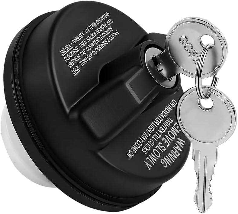 Car Locking Gas Cap, Heavy Duty Vehicle Lock Fuel Cap Cover Replace with Key, Automotive OEM# 12495845 Replacement Accessories, Compatible with Bonneville LeSabre Miata