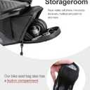 Bike Seat Bag, Water Resistant Bicycle Saddle Bag Under Seat, Cycling Seat Pack for Mountain Road Bikes and Commuter, 1L