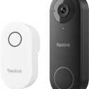 REOLINK Video Doorbell WiFi Camera - Wired 2K Outdoor, 5G&2.4G WiFi, 4:3 Wide View Angle, Smart Detection, Local Storage, No Subscription Front Door Home Security, Customized Chime V2 (Black)