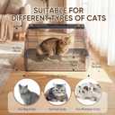 Stainless Steel Litter Box with Lid, Easy Clean, XL Metal Litter Box for Big Cats, Premium 304 Stainless Steel, Leak-Proof Enclosed High Sides, Odor Resistant & Flip-Up Lid with Scoop & Mat (Black)