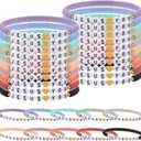 Landical 30 Pcs Easter Jesus Loves You Bracelets Bulk Friendship Bracelets Colorful Christian Jesus Bracelet for Kids Men Women Religious Wristbands Easter Hunt Gift Church(Morandi)