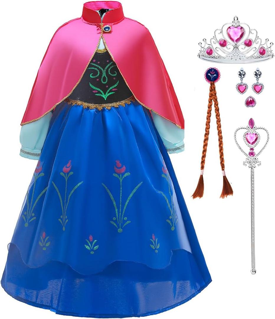 Little Girls Princess Dress Halloween Cosplay Costume Kids Birthday Outfits Princess Fancy Dress (3-4 Years)