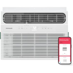 Frigidaire 12,000 BTU Smart Window Air Conditioner with Wi-Fi, Cools Up to 550 Sq. Ft., Remote Control, Quiet Operation, Eco Mode, 3 Fan Speeds, White