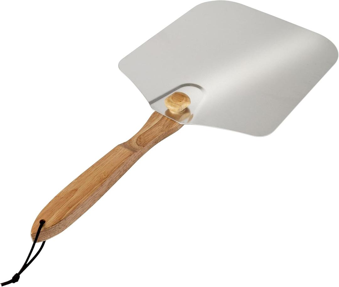 Old Stone Pizza Kitchen Aluminum Pizza Peel with Collapsible Wooden Handle, 12x14-Inch