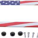 BYOBYO 2Pcs American Flag License Plate Frame 12x6inch Car Classic Red Blue Flag Pattern Frames Covers USA Flag License Plate Holder 4 Holes Car Parts Decorations, 12.40x6.38in