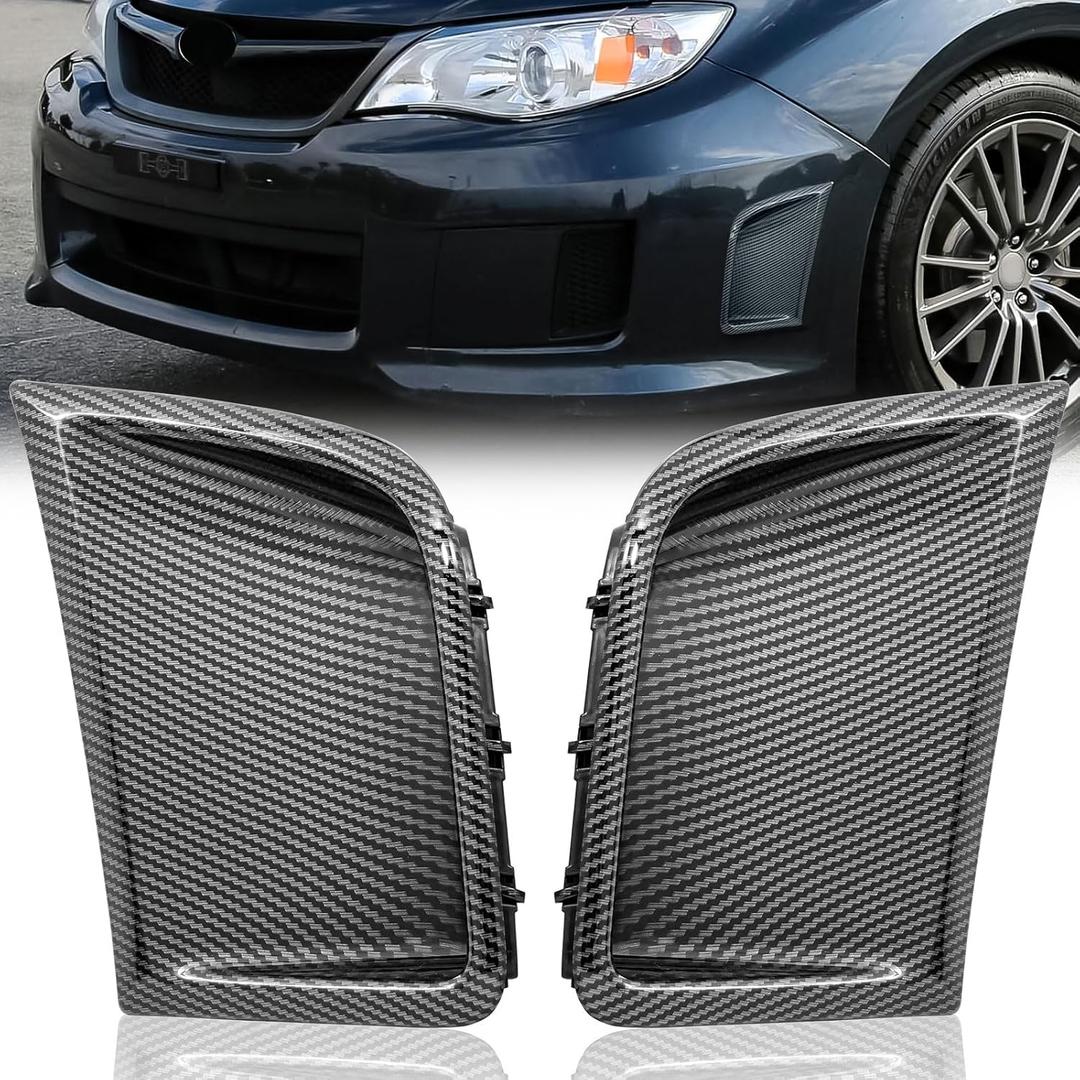 Front Bumper Side Bezel Cover Compatible with Subaru Impreza WRX Sti 2014 2013 2012 2011 2010 2009 2008 Carbon Fiber Printing Air Vents Cover, A Pair (Carbon Fiber Style) Front Bumper Side Bezel Cover Compatible with Subaru Impreza WRX Sti 2014 2013 2012 2011 2010 2009 2008 Carbon Fiber Printing Air Vents Cover, A Pair (Carbon Fiber Style)