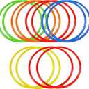 Libima Obstacle Course Ring Set Exercise Hoop Large Hoop Plastic Toys Playground Toys for Gymnastics Practice Party Games Educational Activities Holiday Decor, 5 Colors(12 Pcs,15.8 Inch)
